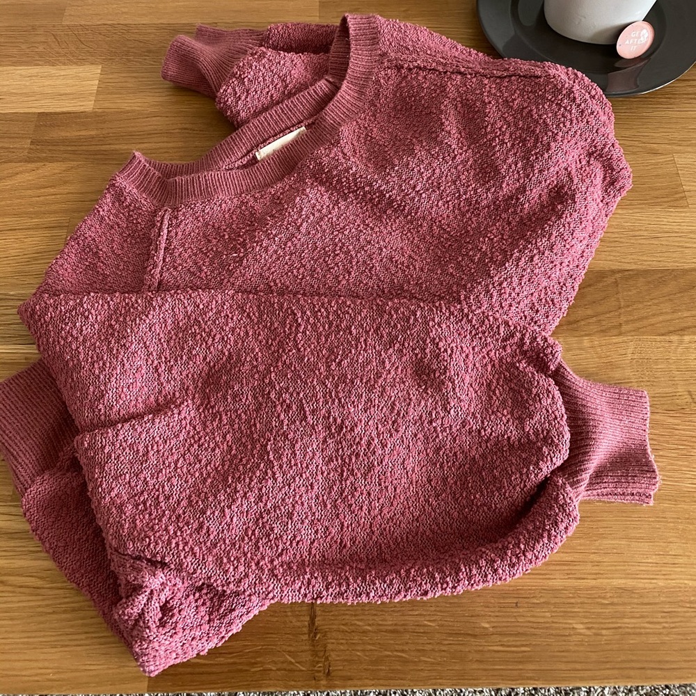 Blush Nubby Raglan Sweater